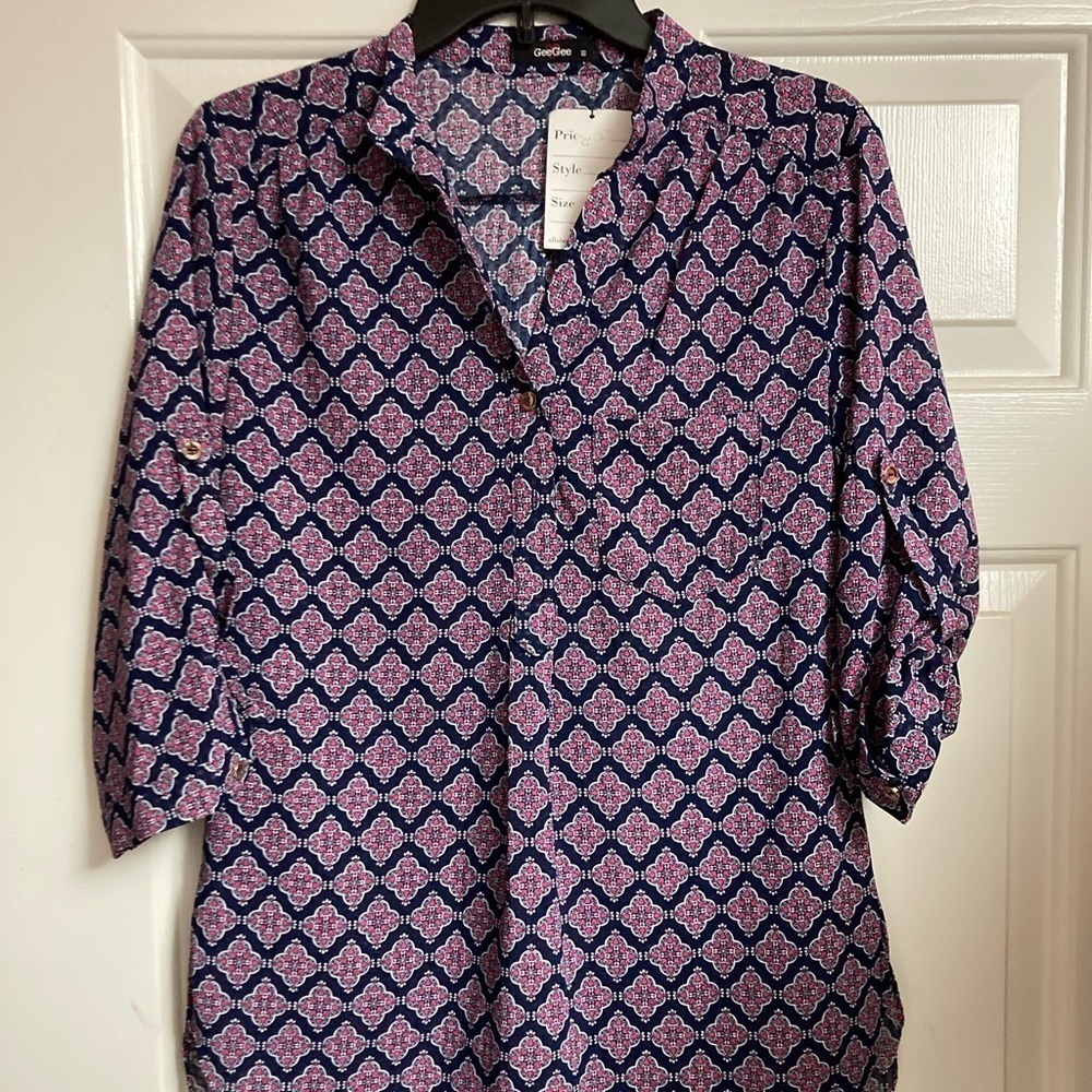 NWT All About you Culture GeeGee shirt size S quarter length sleeve light weight